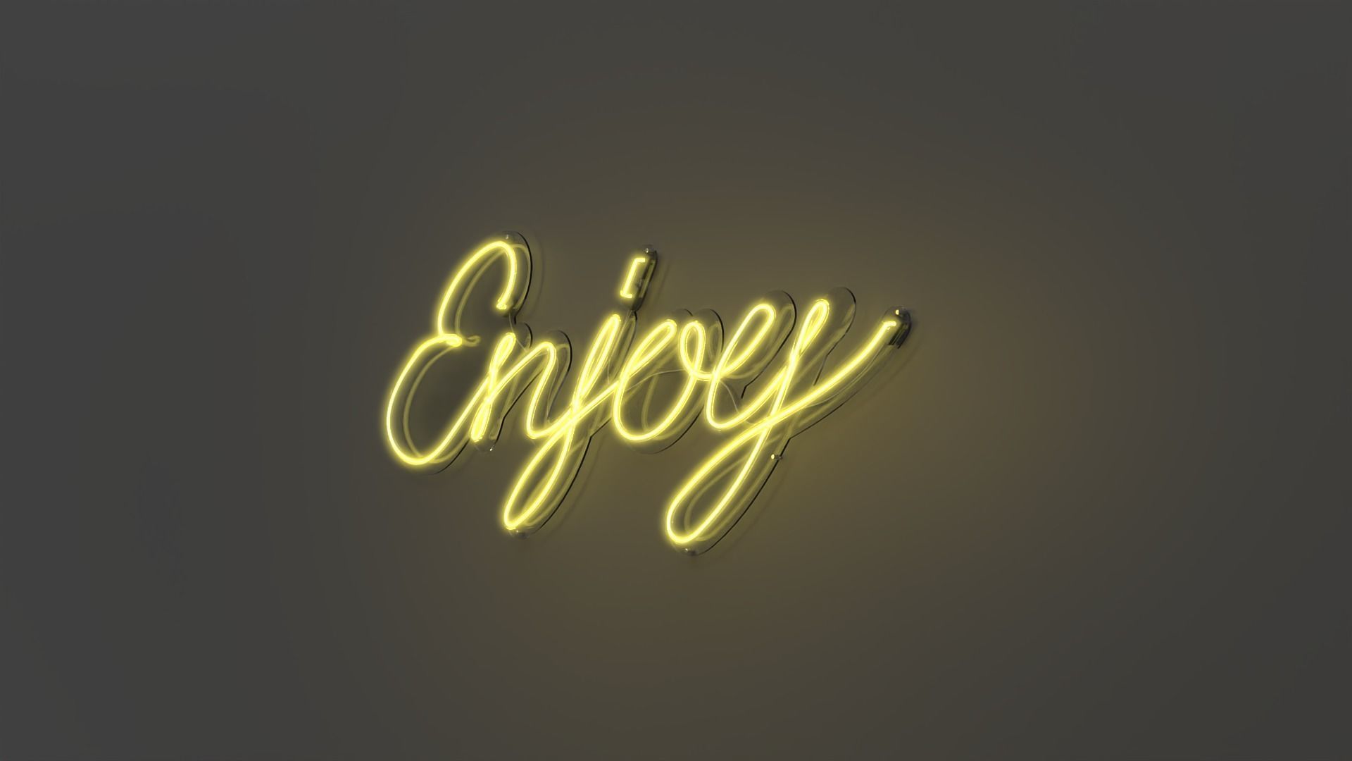 Enjoy - Neon Sign 3D model_3