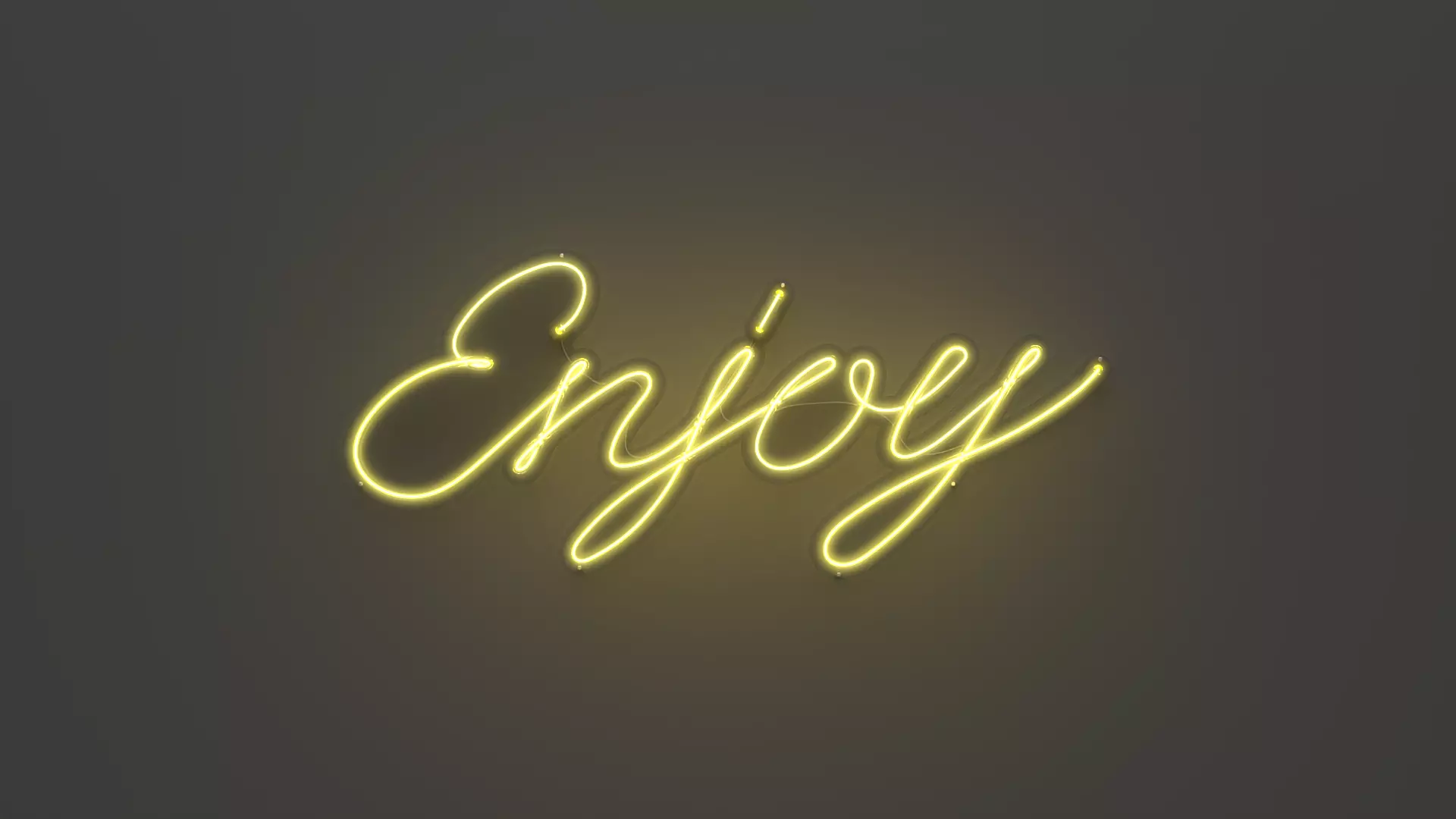 Enjoy - Neon Sign 3D model_0