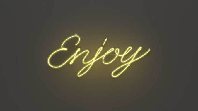 Enjoy - Neon Sign 3D model