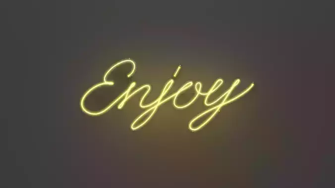 Enjoy - Neon Sign 3D model