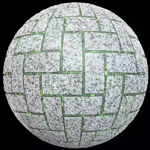 Heringbone Mossy pavers texture Floor Texture