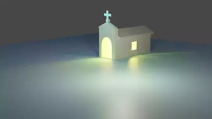 Cherch church with light shining