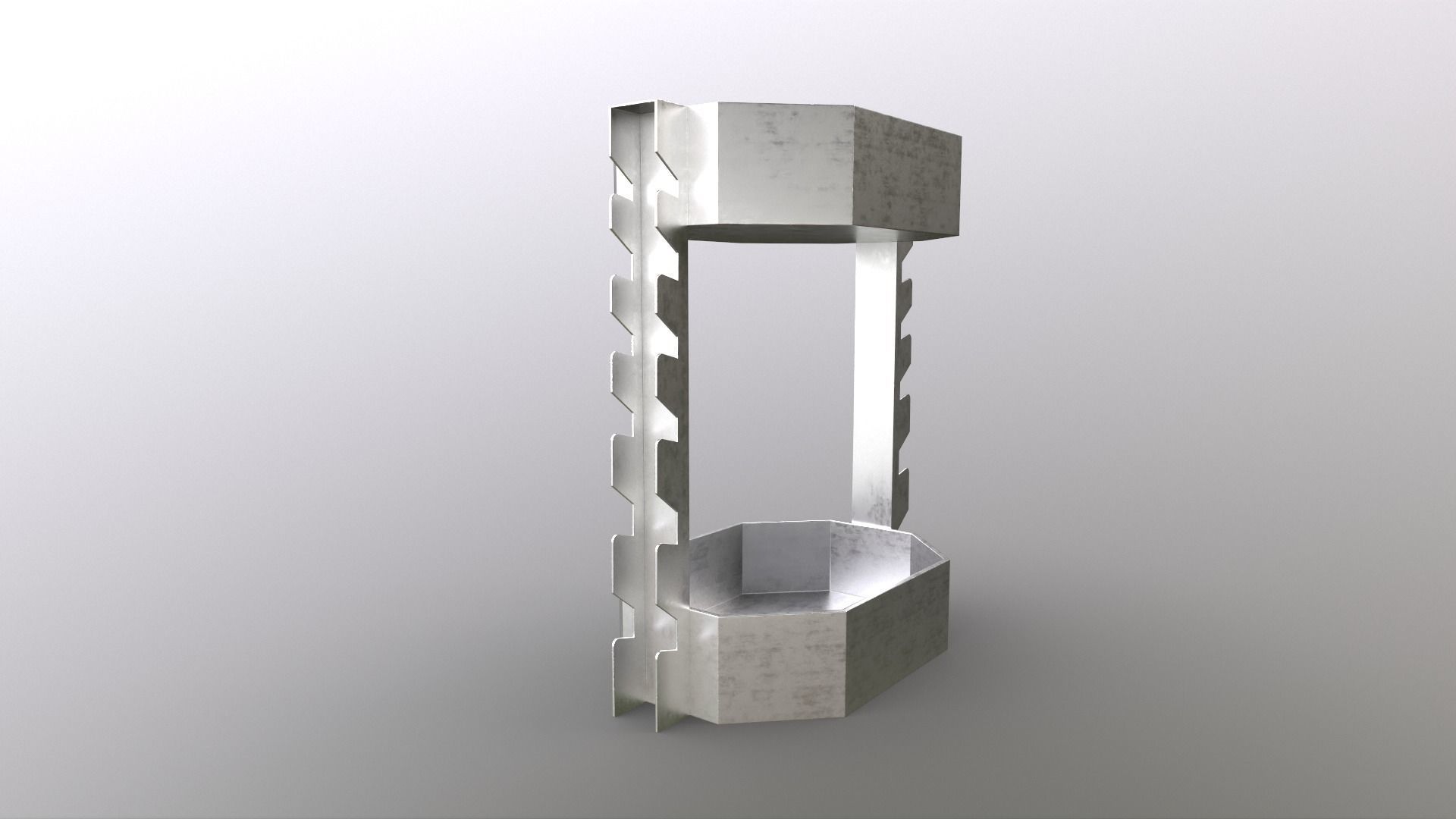 PBR Dumbbell Rack C Low-poly 3D model_11