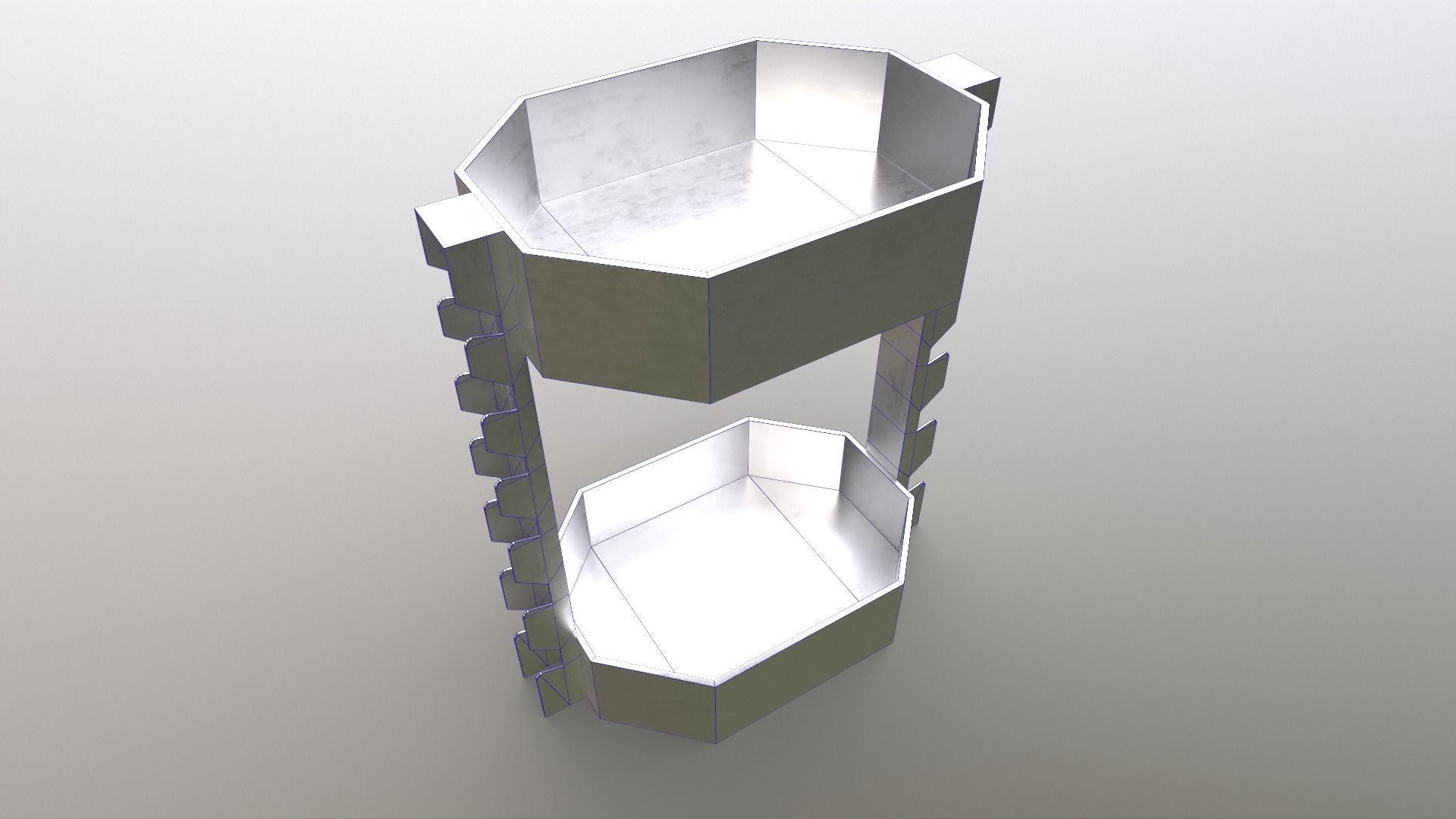 PBR Dumbbell Rack C Low-poly 3D model_13