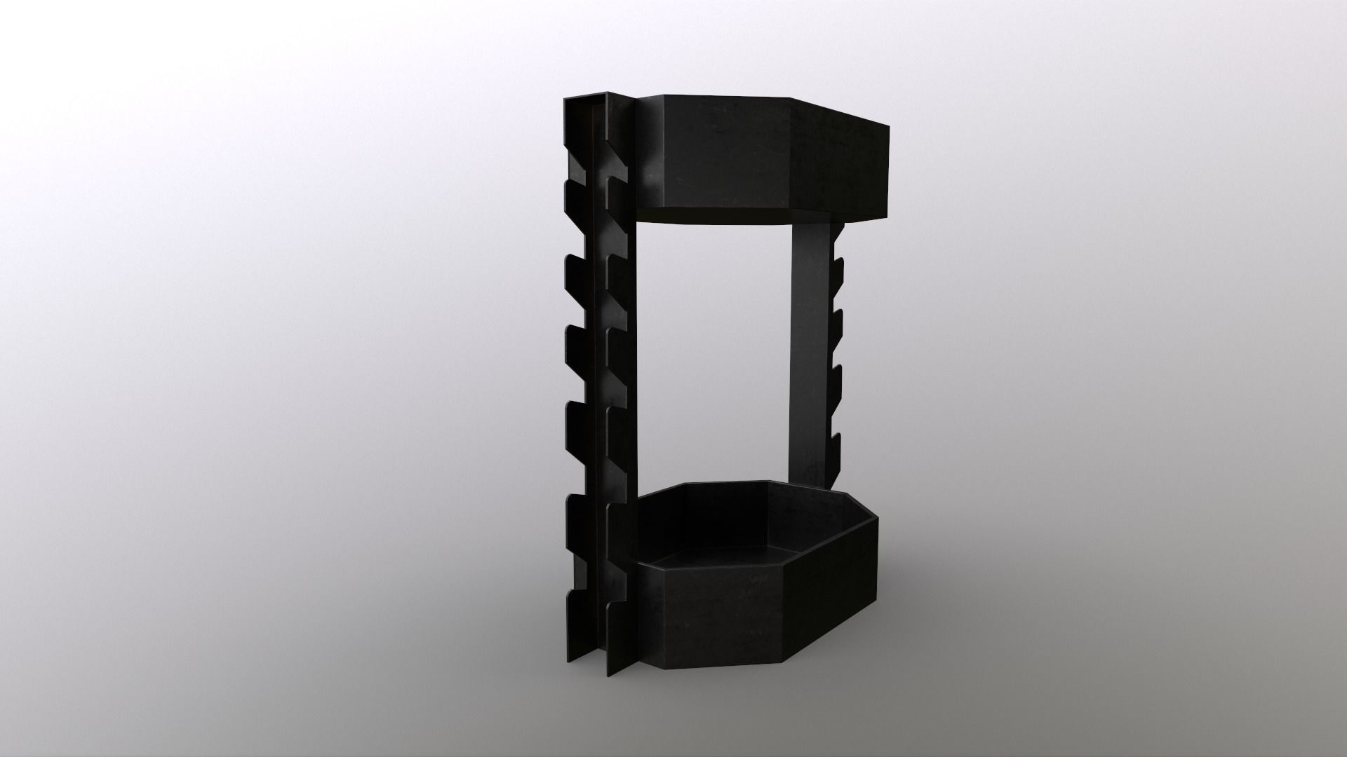PBR Dumbbell Rack C Low-poly 3D model_6