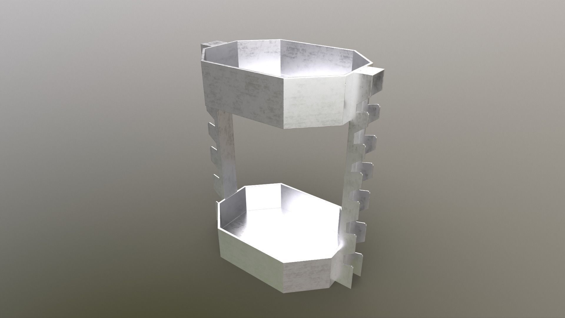 PBR Dumbbell Rack C Low-poly 3D model_10