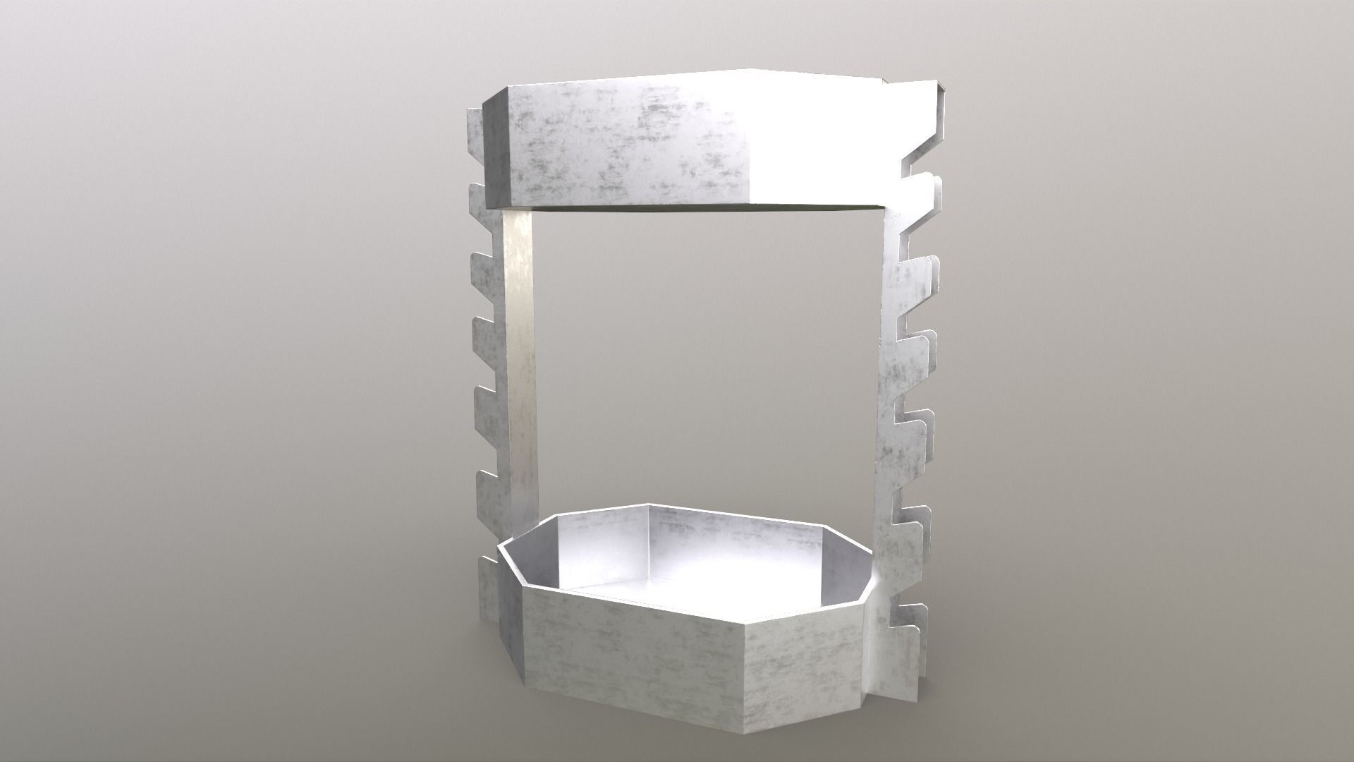 PBR Dumbbell Rack C Low-poly 3D model_9