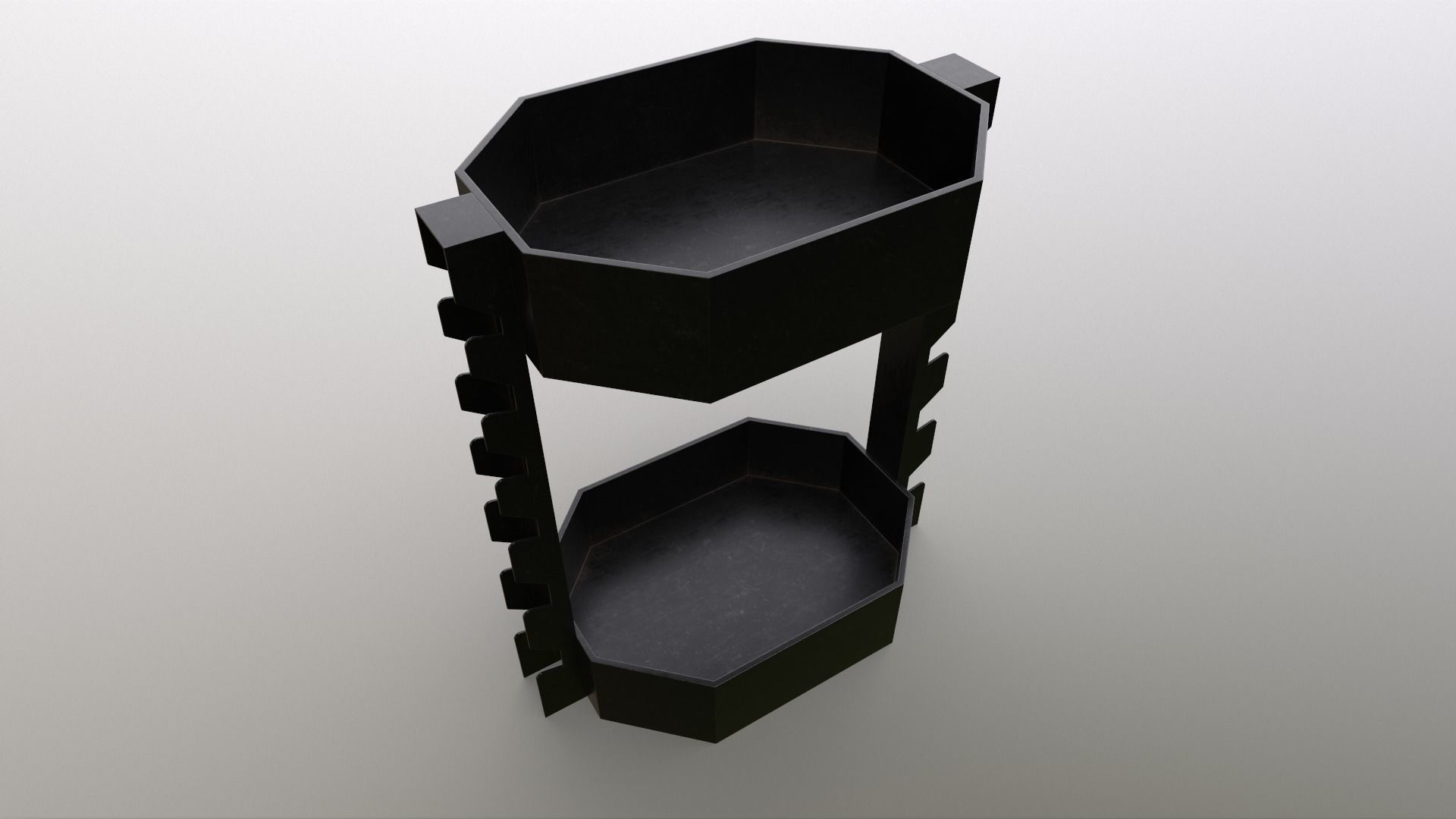 PBR Dumbbell Rack C Low-poly 3D model_3