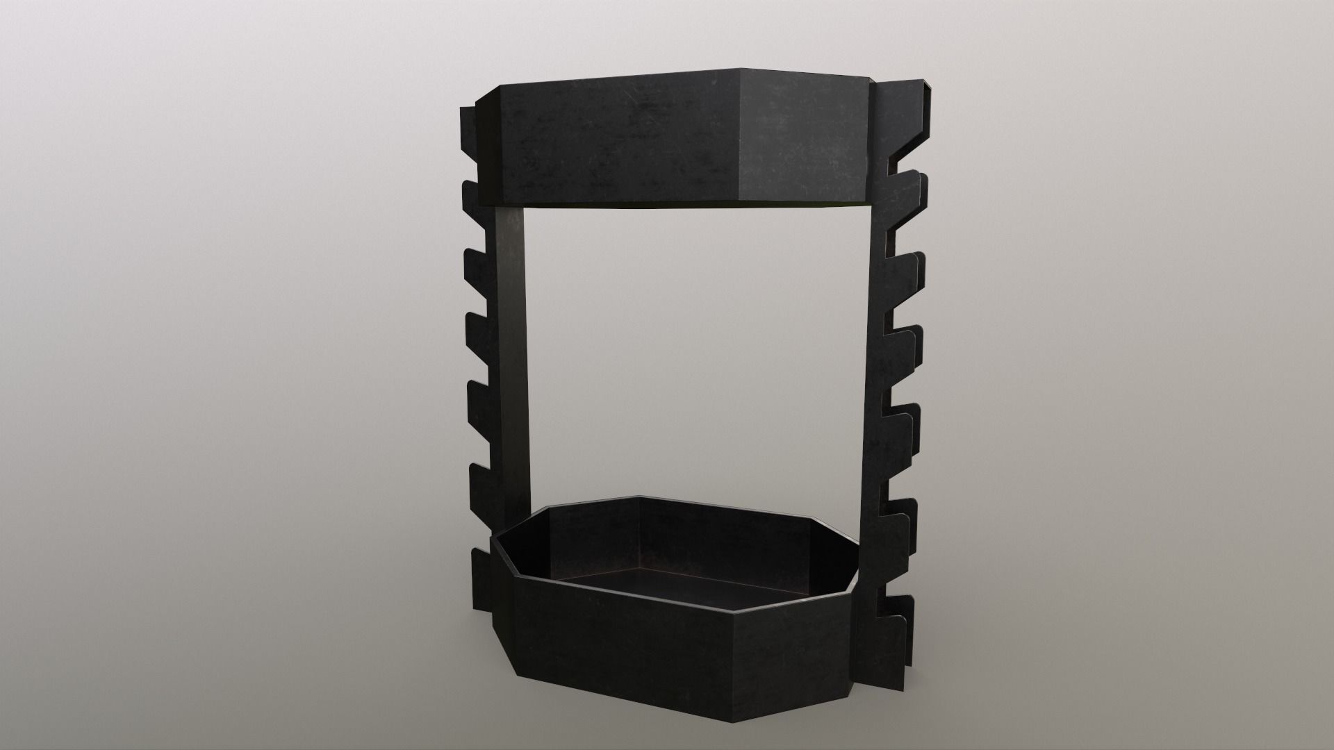 PBR Dumbbell Rack C Low-poly 3D model_4