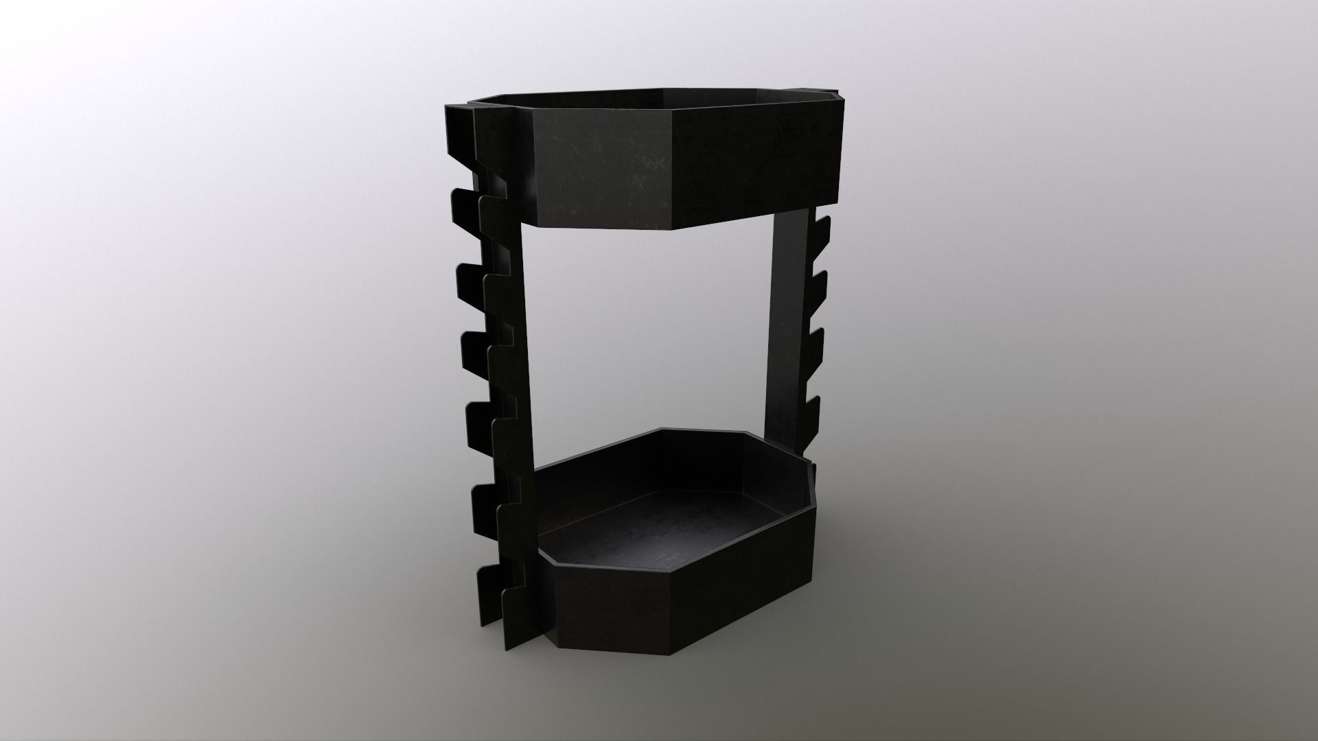 PBR Dumbbell Rack C Low-poly 3D model_2
