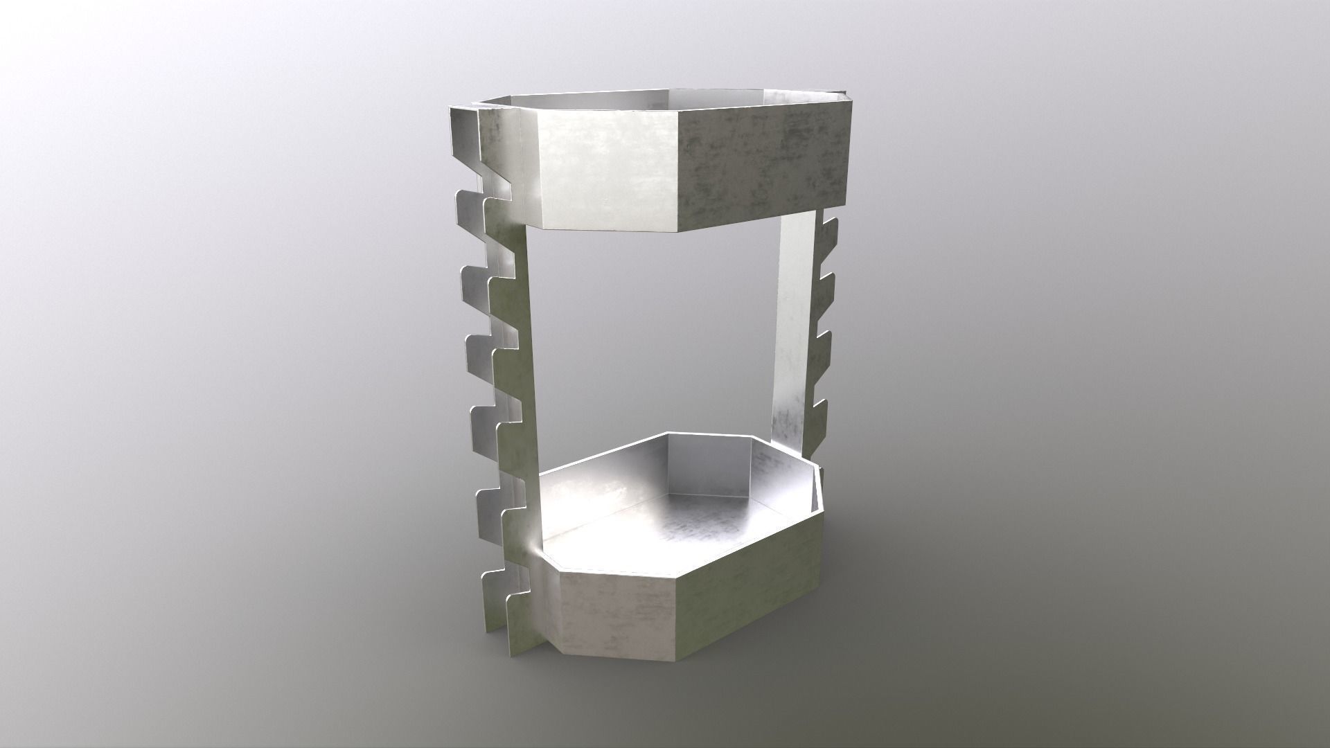 PBR Dumbbell Rack C Low-poly 3D model_7