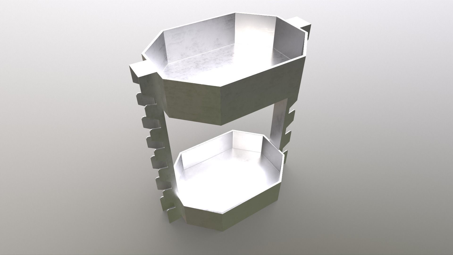 PBR Dumbbell Rack C Low-poly 3D model_8