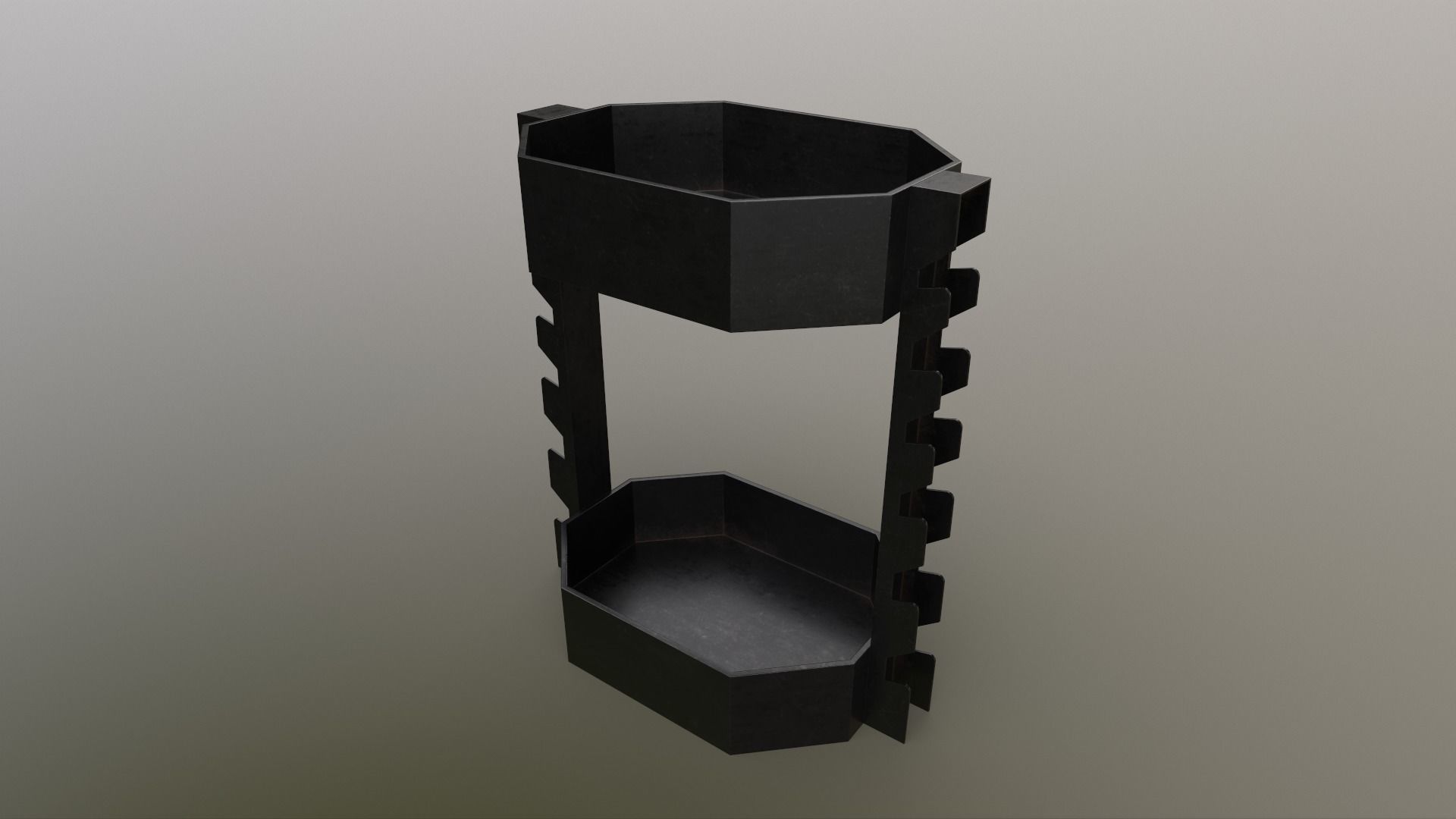 PBR Dumbbell Rack C Low-poly 3D model_5