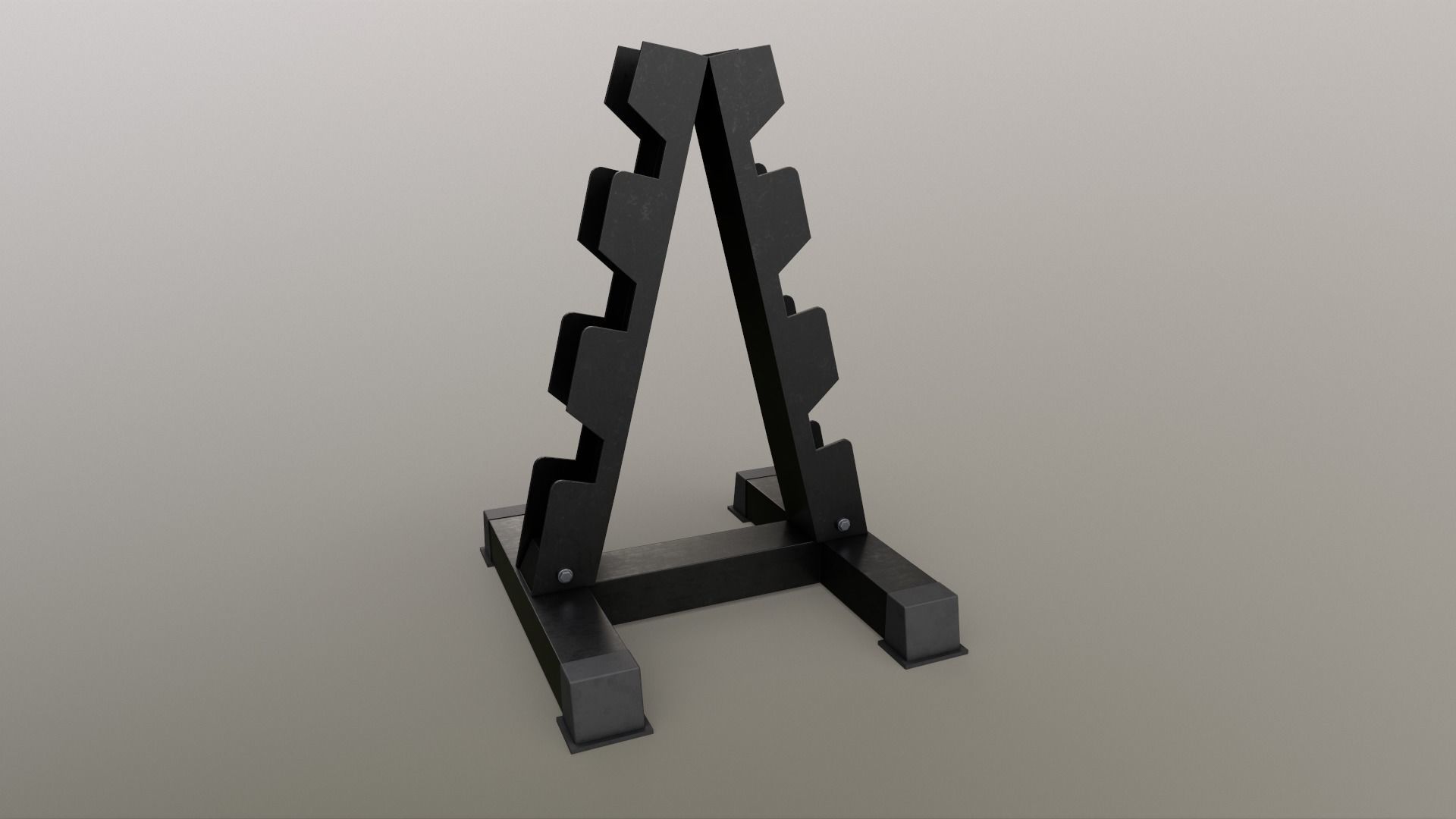 PBR Dumbbell Rack D Low-poly 3D model_3
