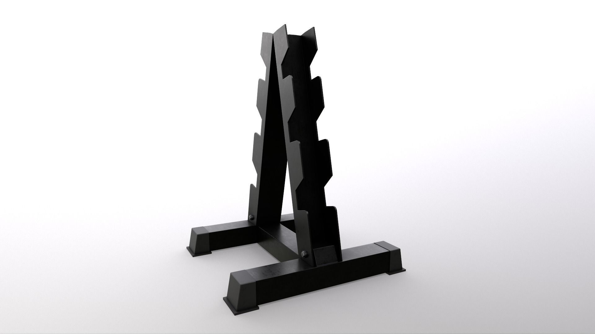 PBR Dumbbell Rack D Low-poly 3D model_5