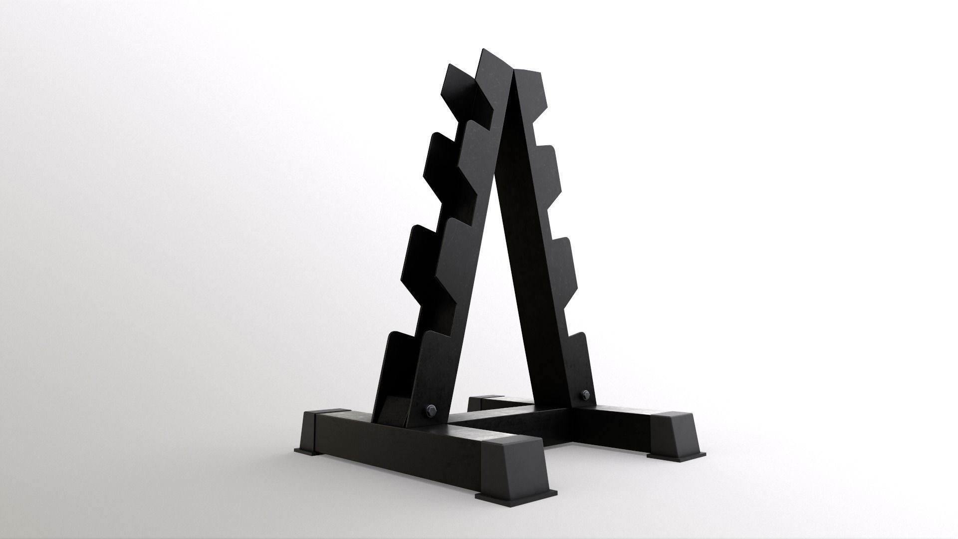 PBR Dumbbell Rack D Low-poly 3D model_6