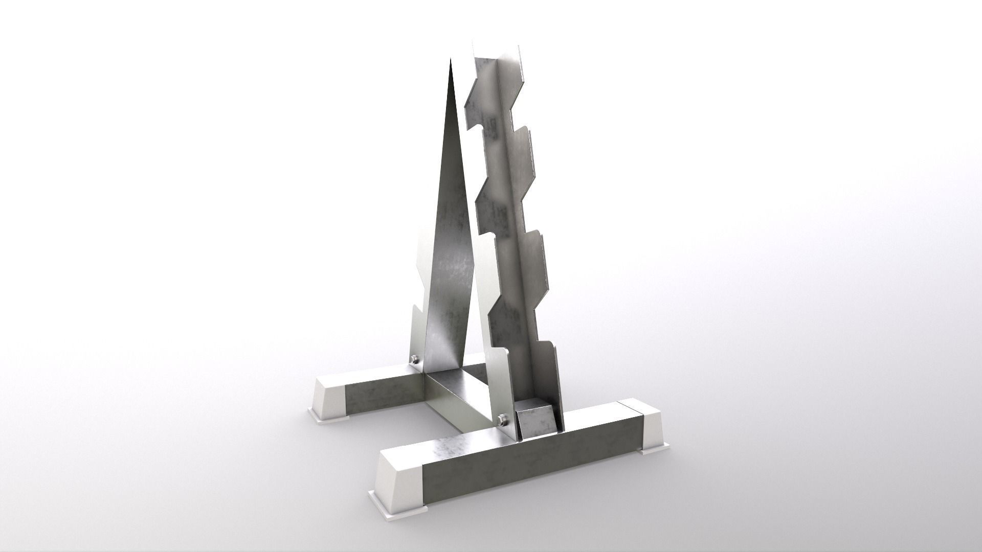 PBR Dumbbell Rack D Low-poly 3D model_10