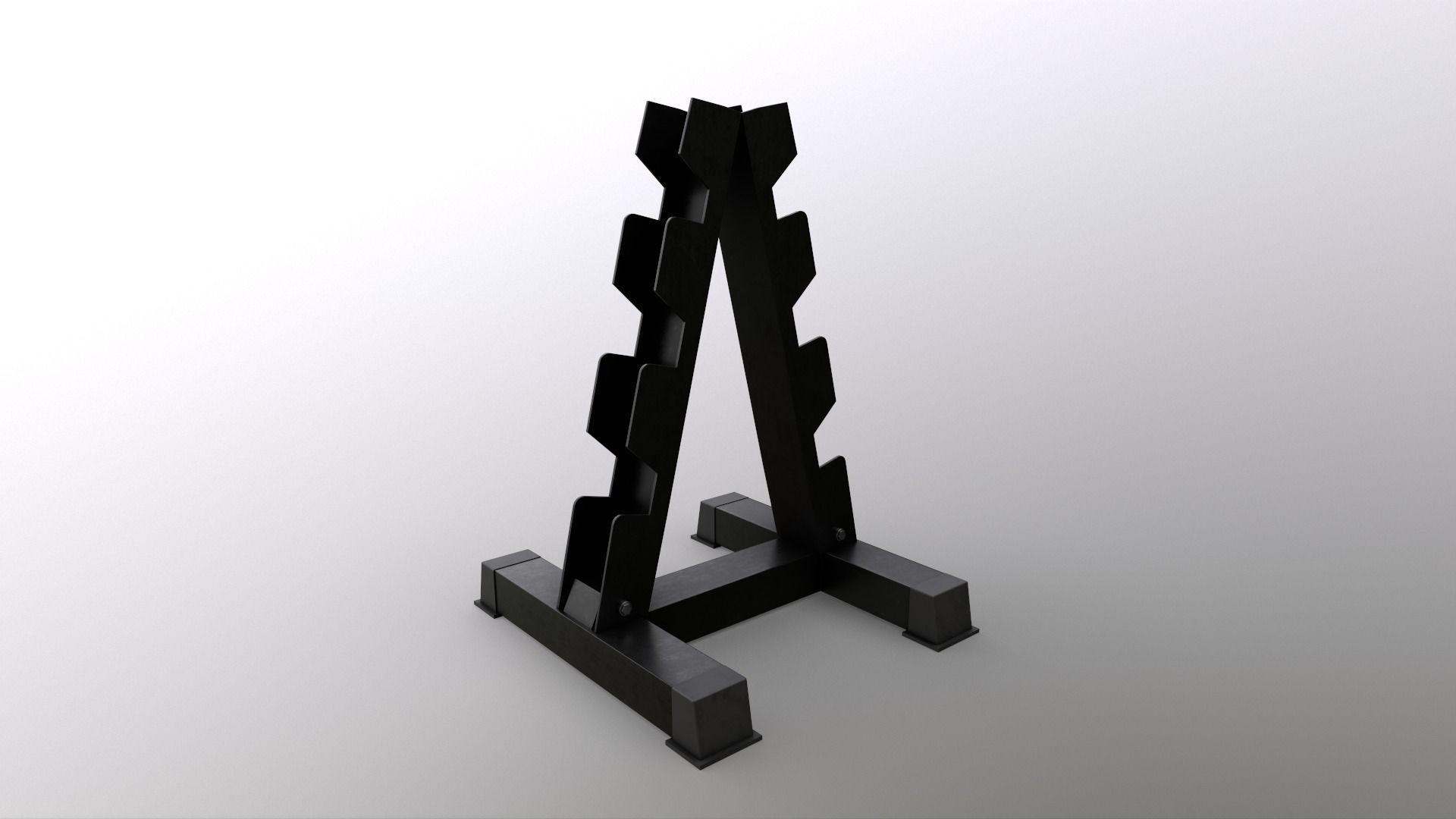 PBR Dumbbell Rack D Low-poly 3D model_2