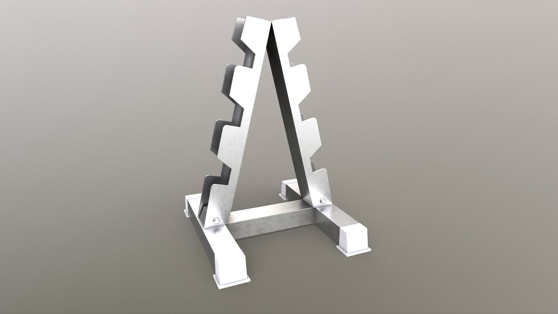 PBR Dumbbell Rack D Low-poly 3D model_8