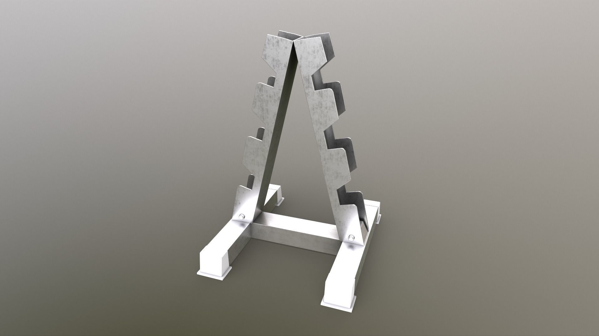 PBR Dumbbell Rack D Low-poly 3D model_9