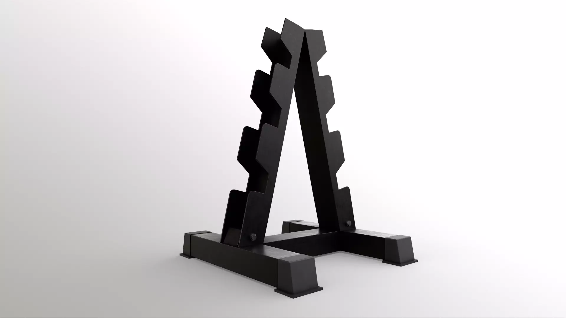 PBR Dumbbell Rack D Low-poly 3D model_0