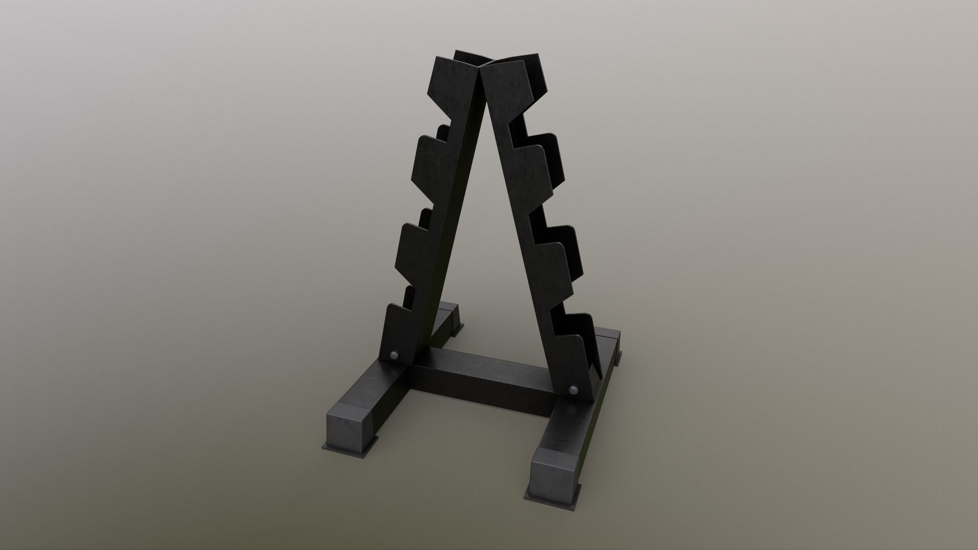 PBR Dumbbell Rack D Low-poly 3D model_4