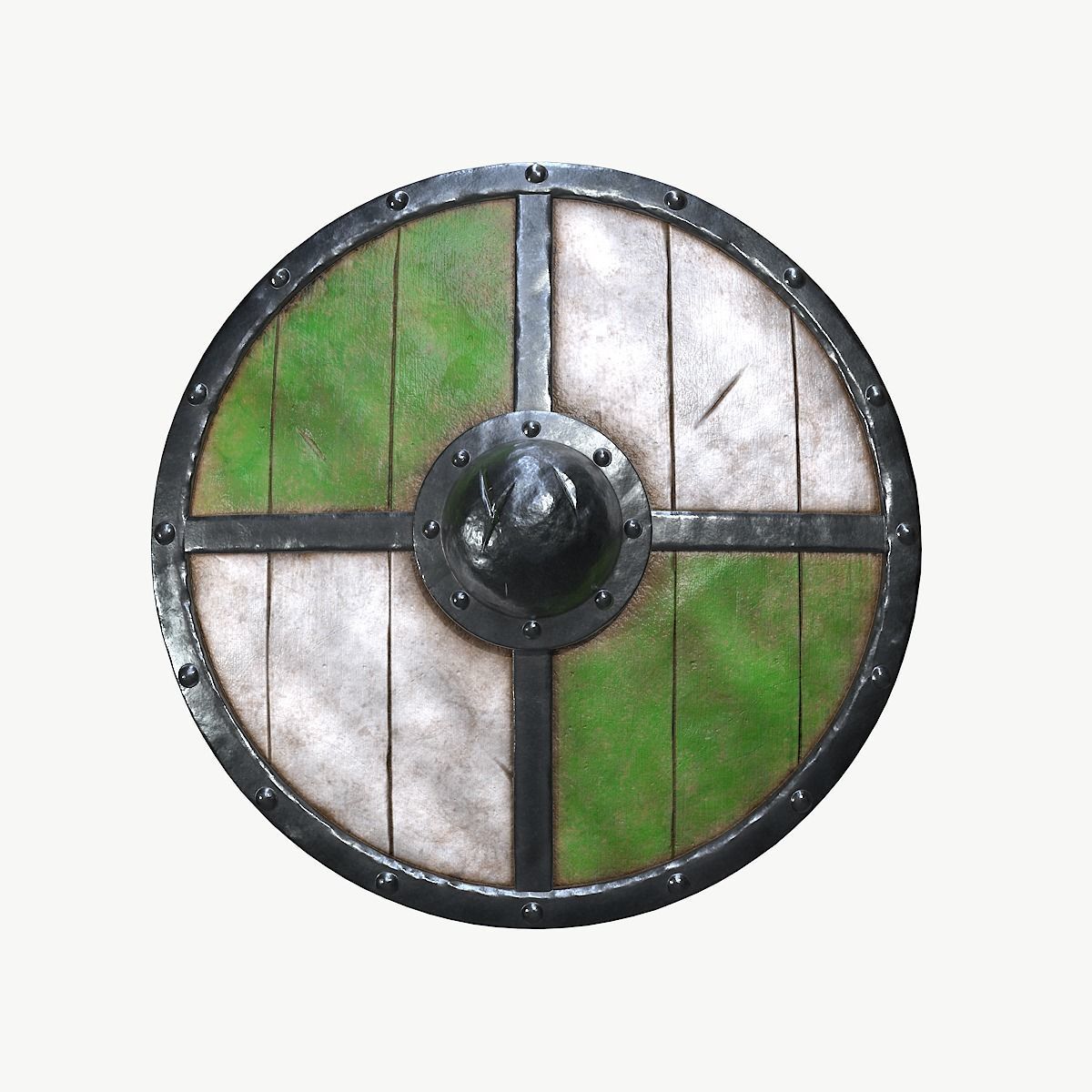 Medieval Shield A Low-poly 3D model_11