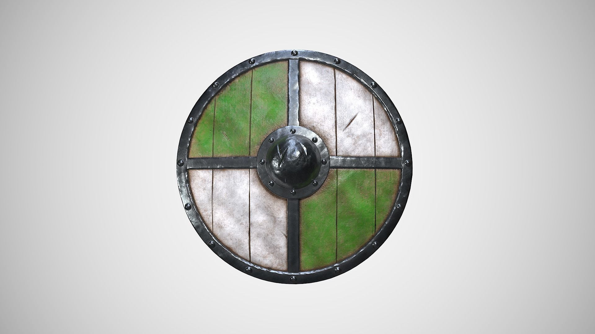 Medieval Shield A Low-poly 3D model_9