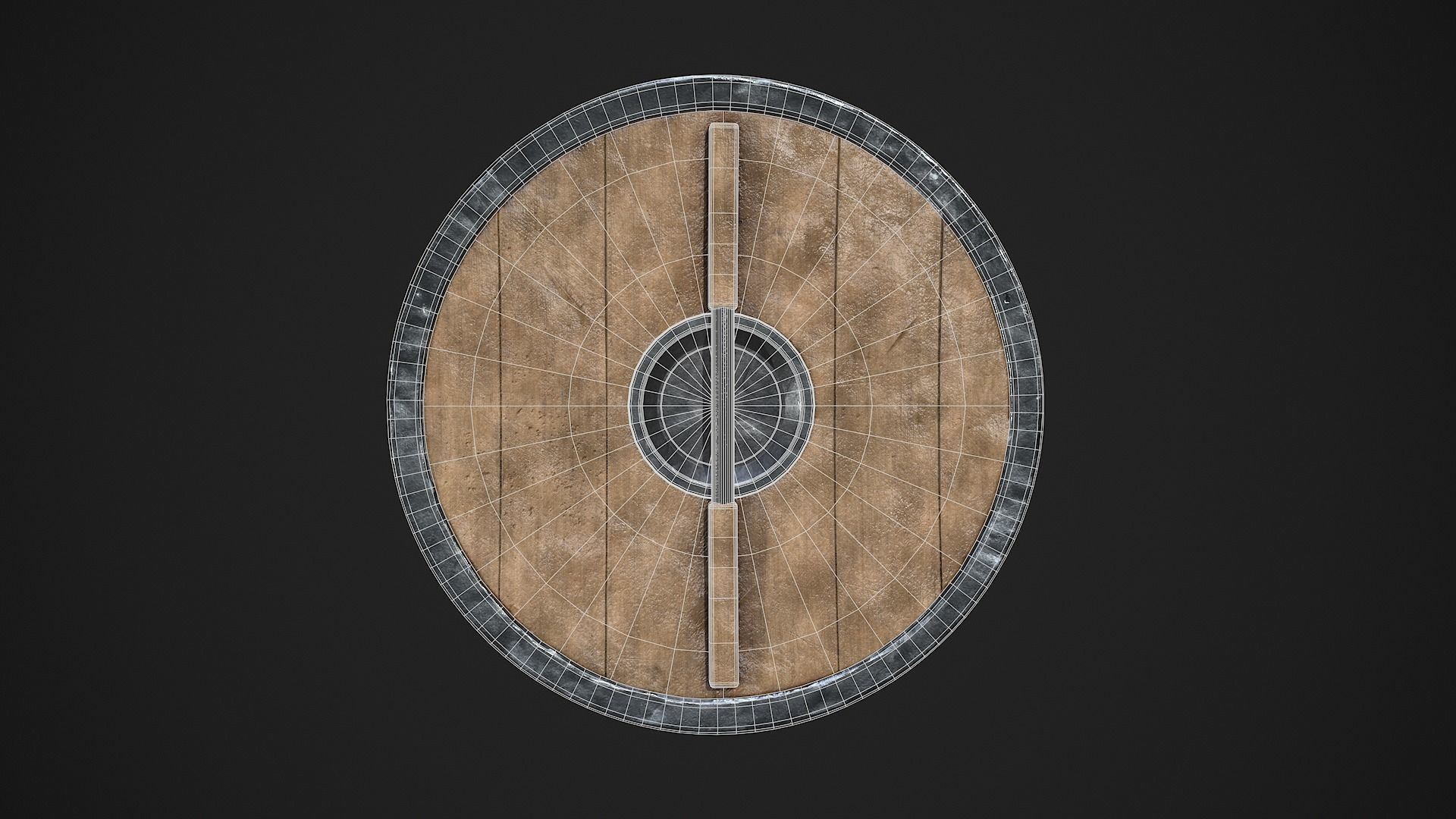 Medieval Shield A Low-poly 3D model_6