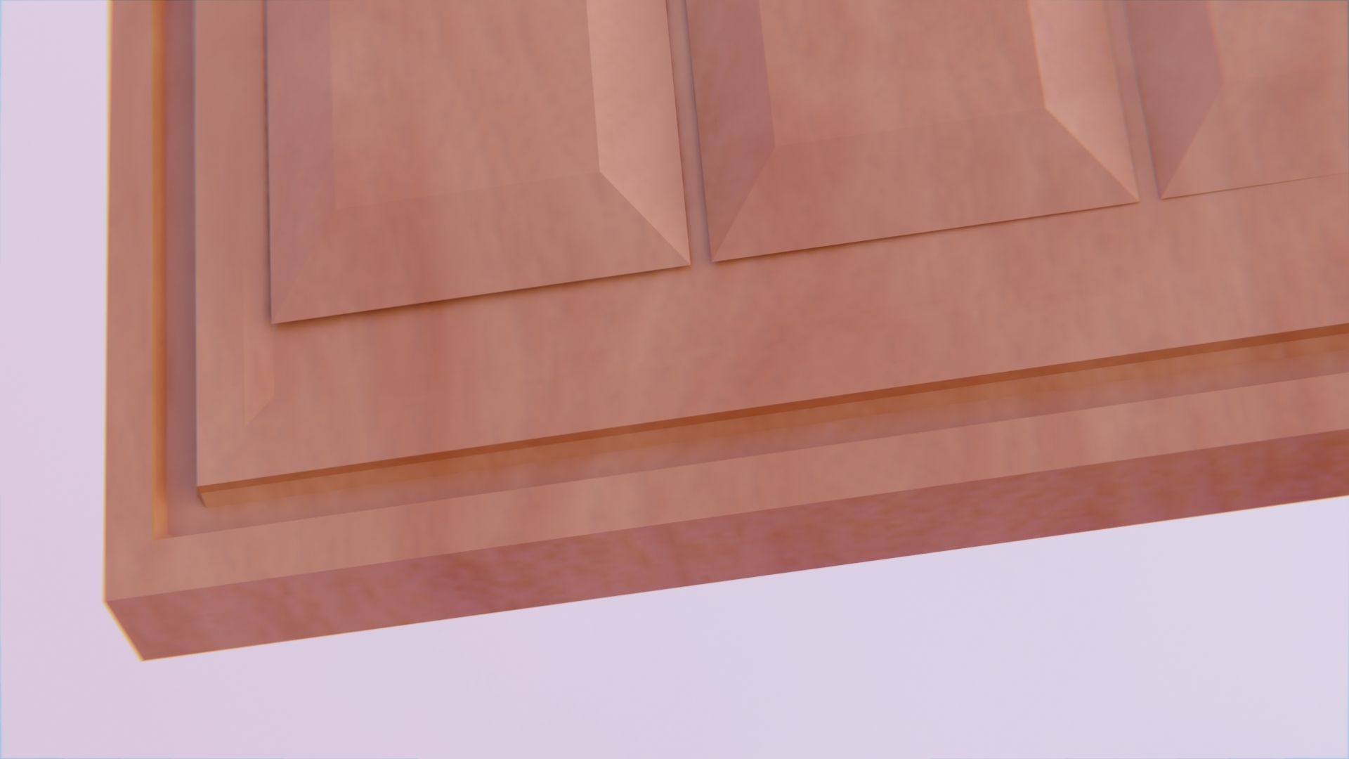 Wooden Door Free low-poly 3D model_3