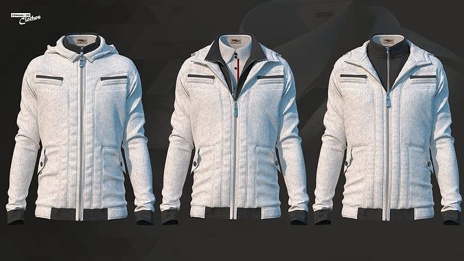 The Jacket 04 - 71 Marvelous Designer and Clo3D - OBJ - FBX 3D model