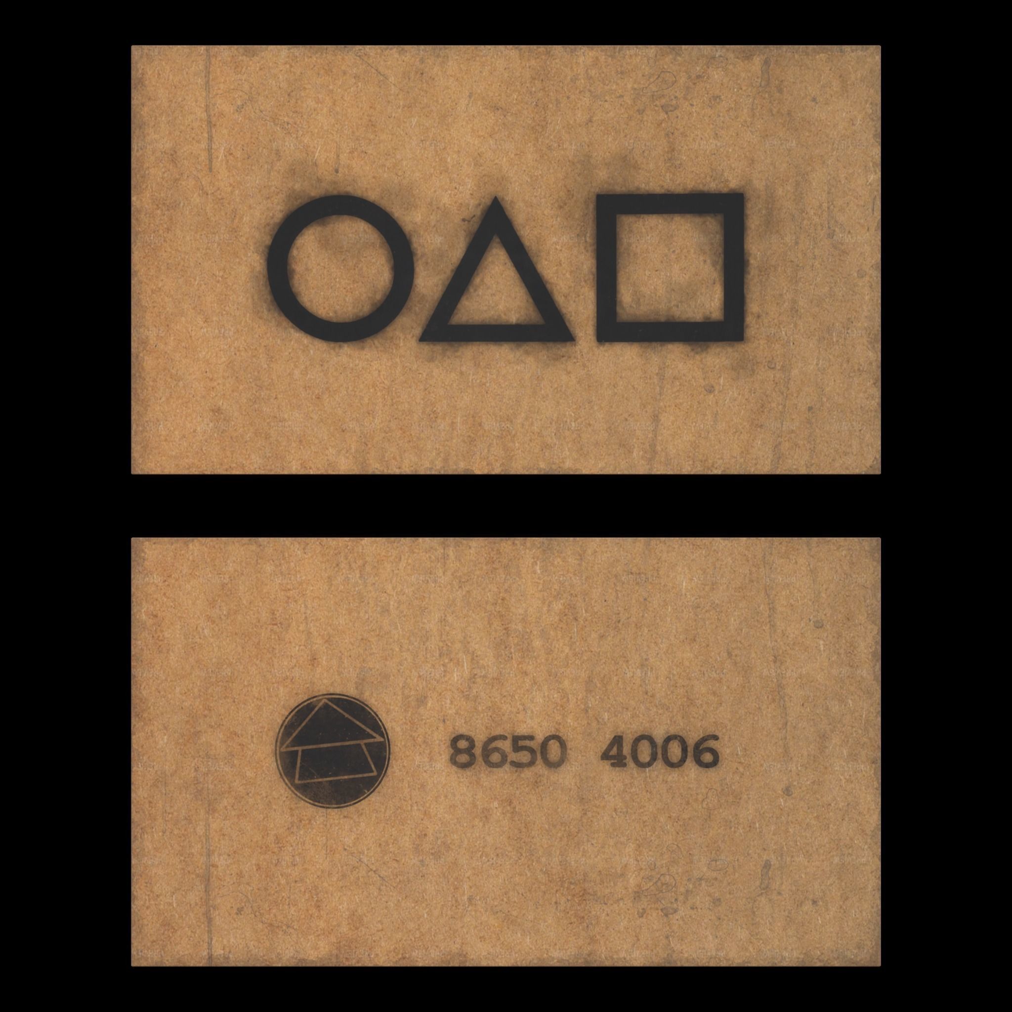 Squid Game Calling Card Free low-poly 3D model_4