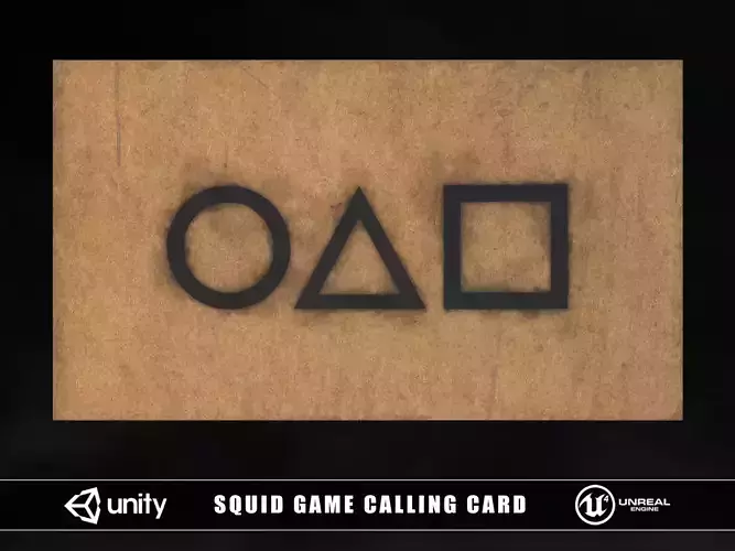 Squid Game Calling Card Free low-poly 3D model
