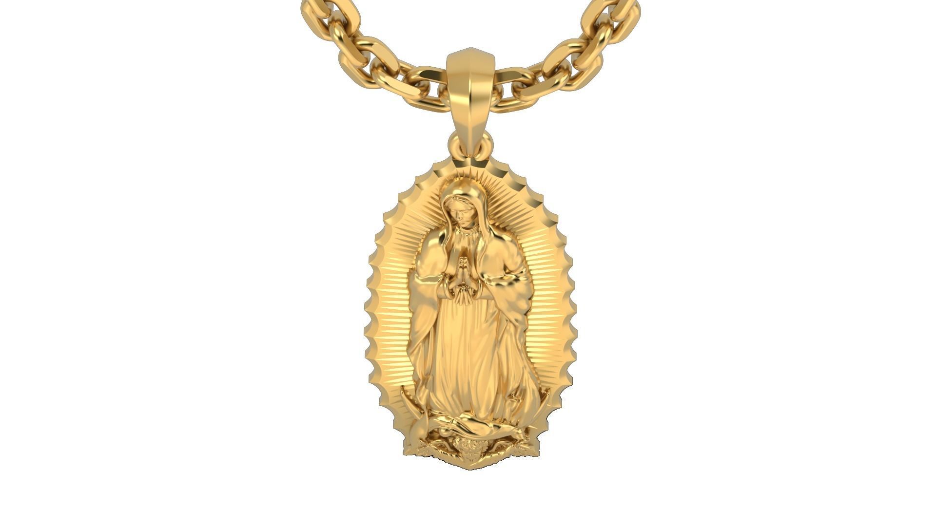 Virgo de guadalupe pendant 3D print model_6
