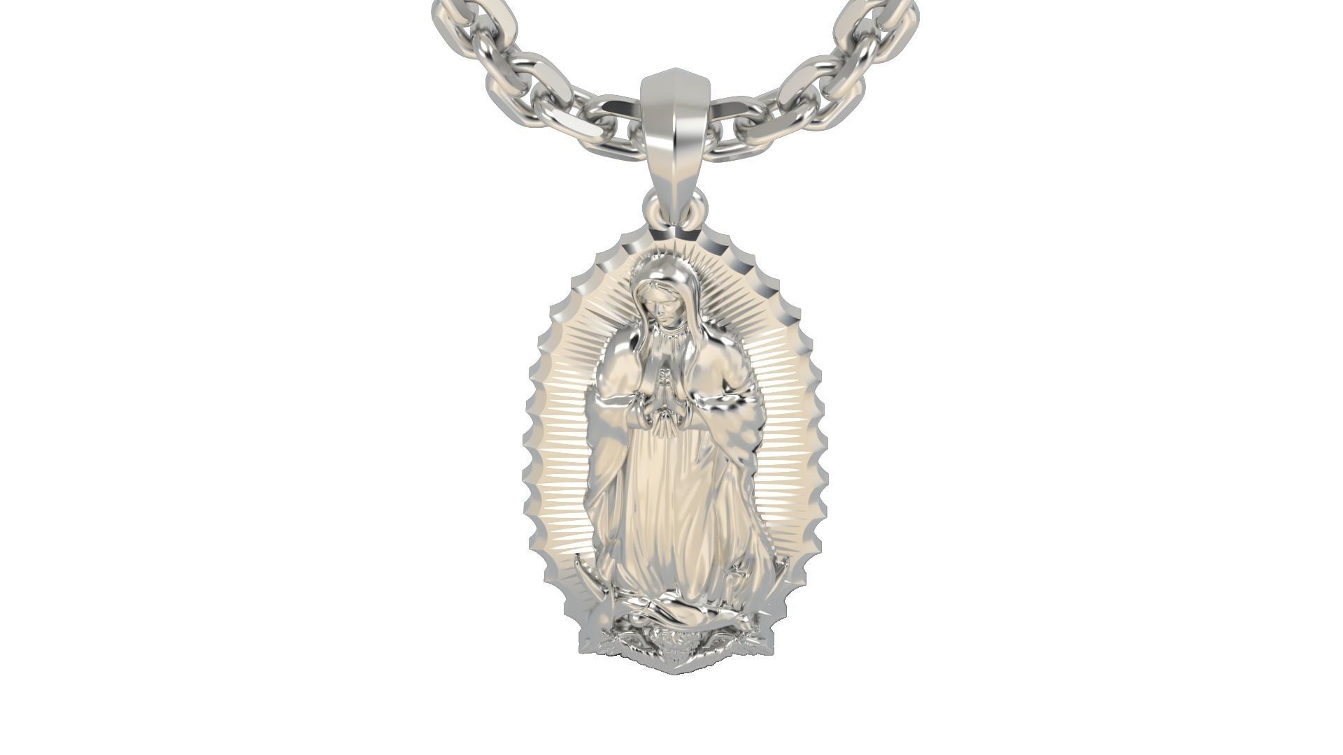 Virgo de guadalupe pendant 3D print model_9