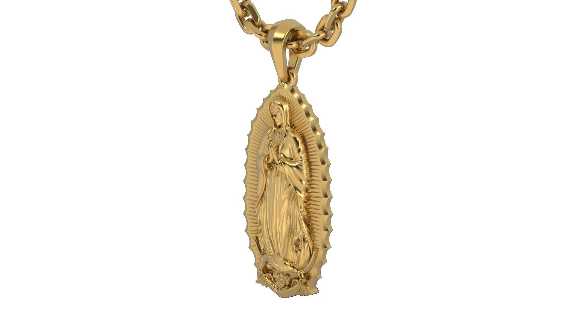 Virgo de guadalupe pendant 3D print model_5