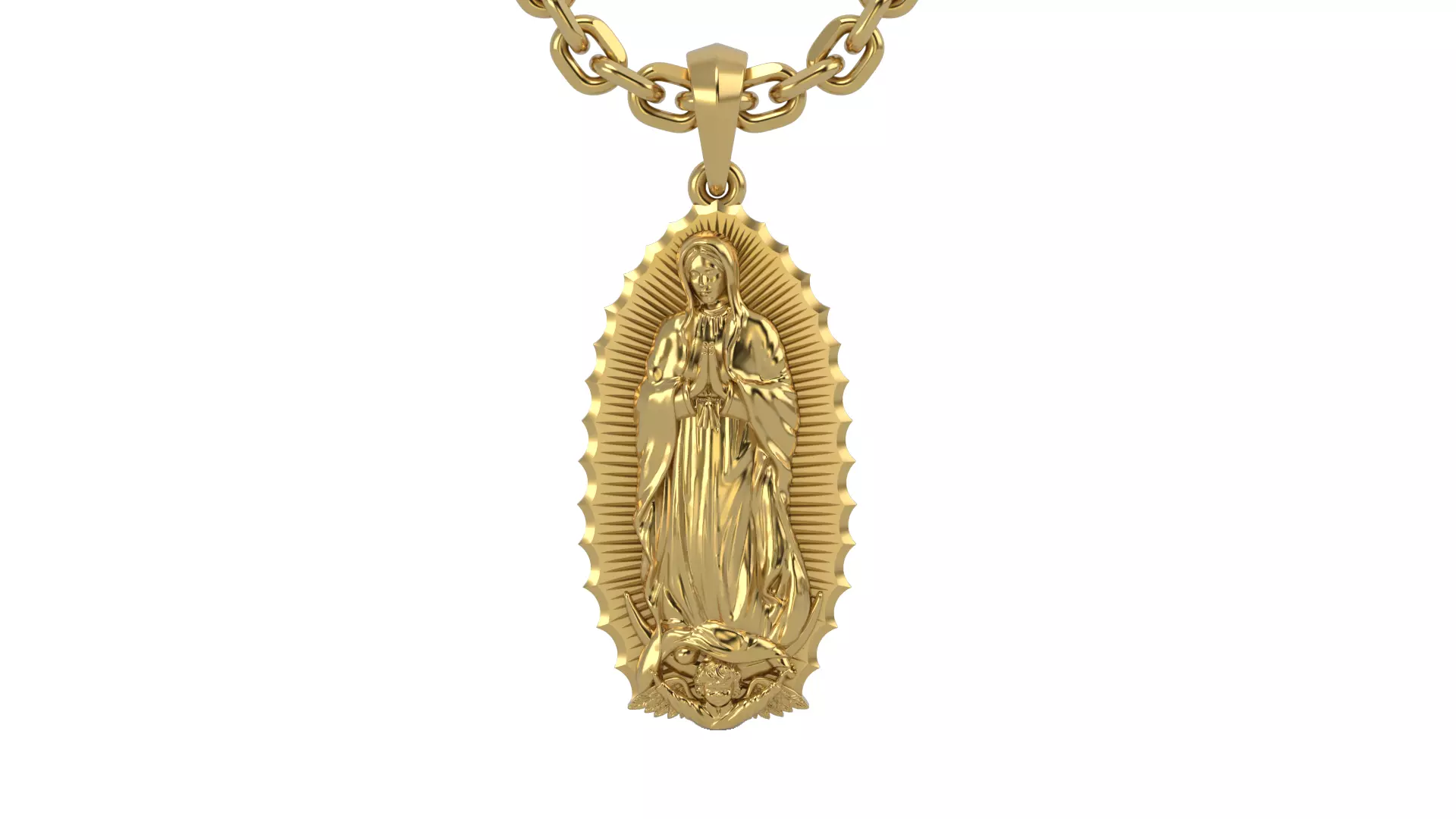 Virgo de guadalupe pendant 3D print model_0