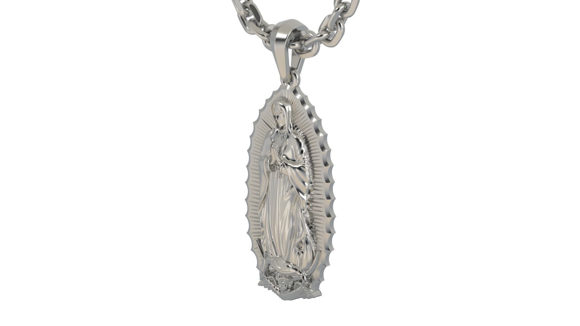 Virgo de guadalupe pendant 3D print model_8