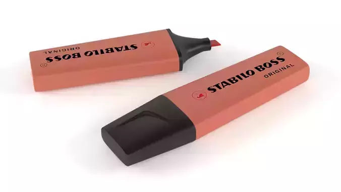 Stabilo Boss Original Highlighter 3D model