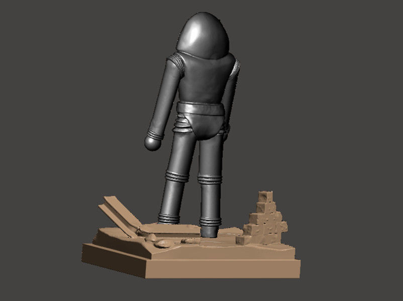 Earth vs Flying Saucers figurine 3D print model_2