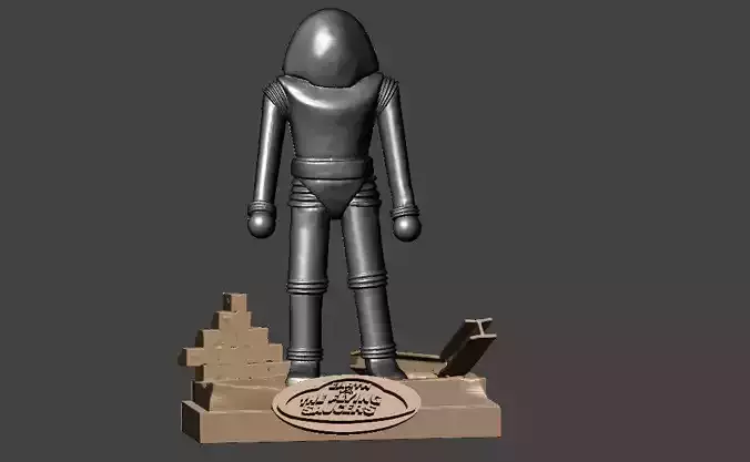 Earth vs Flying Saucers figurine 3D print model
