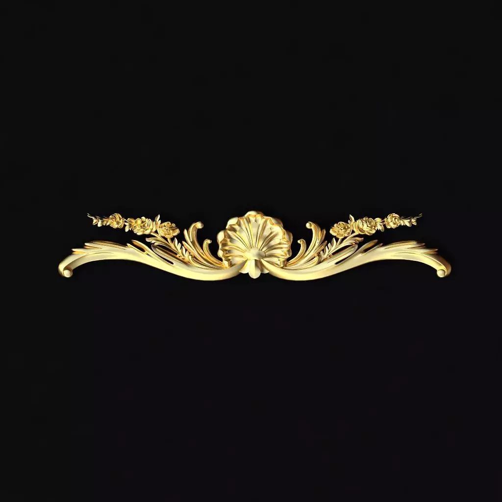 dekor ornate gold border 3D model_0