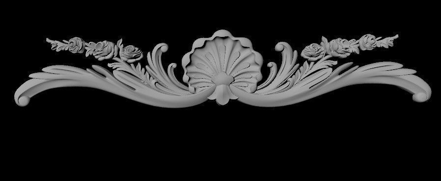 dekor ornate gold border 3D model_1
