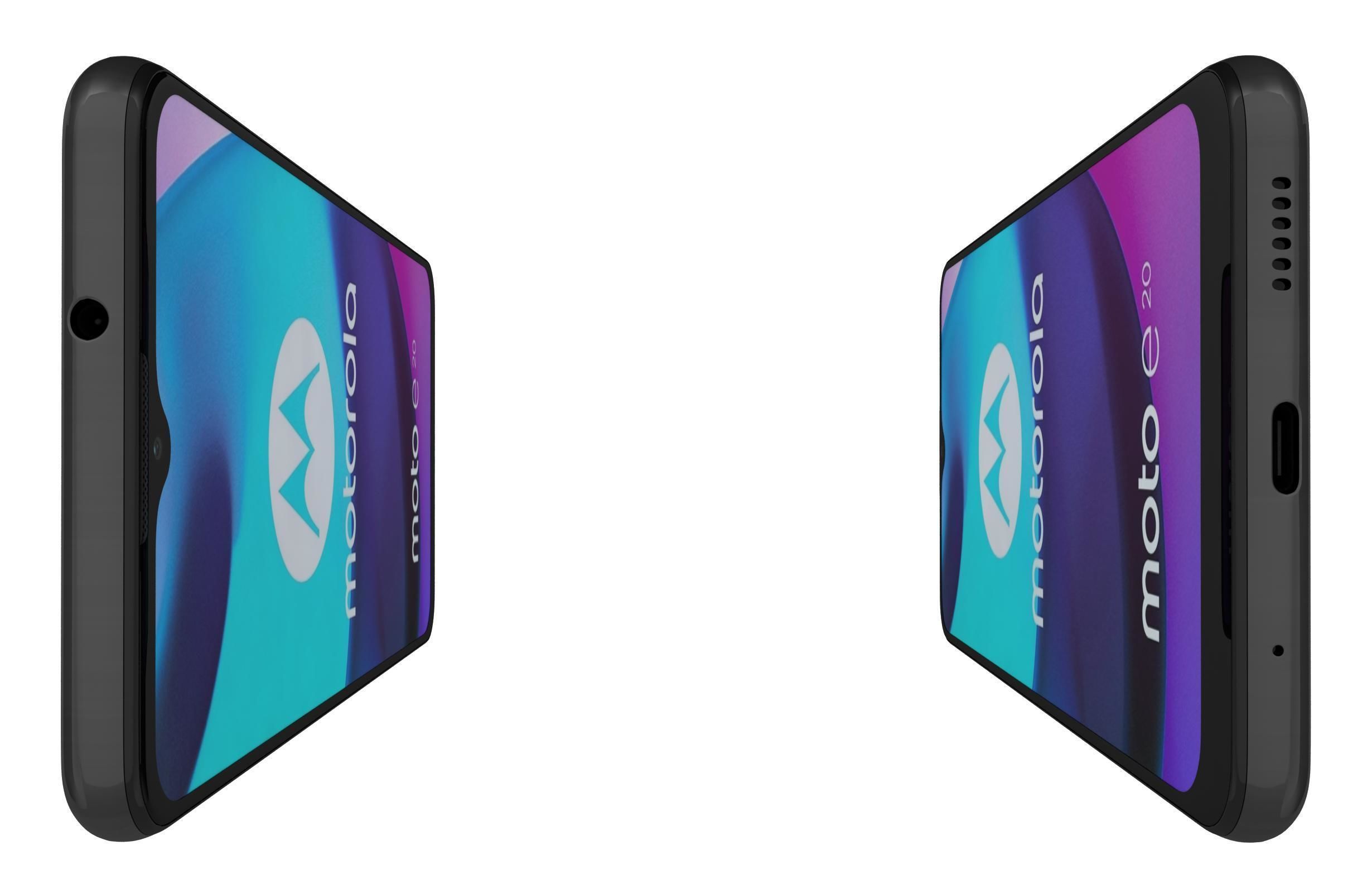 Motorola Moto E20 Blue And Gray 3D model_15