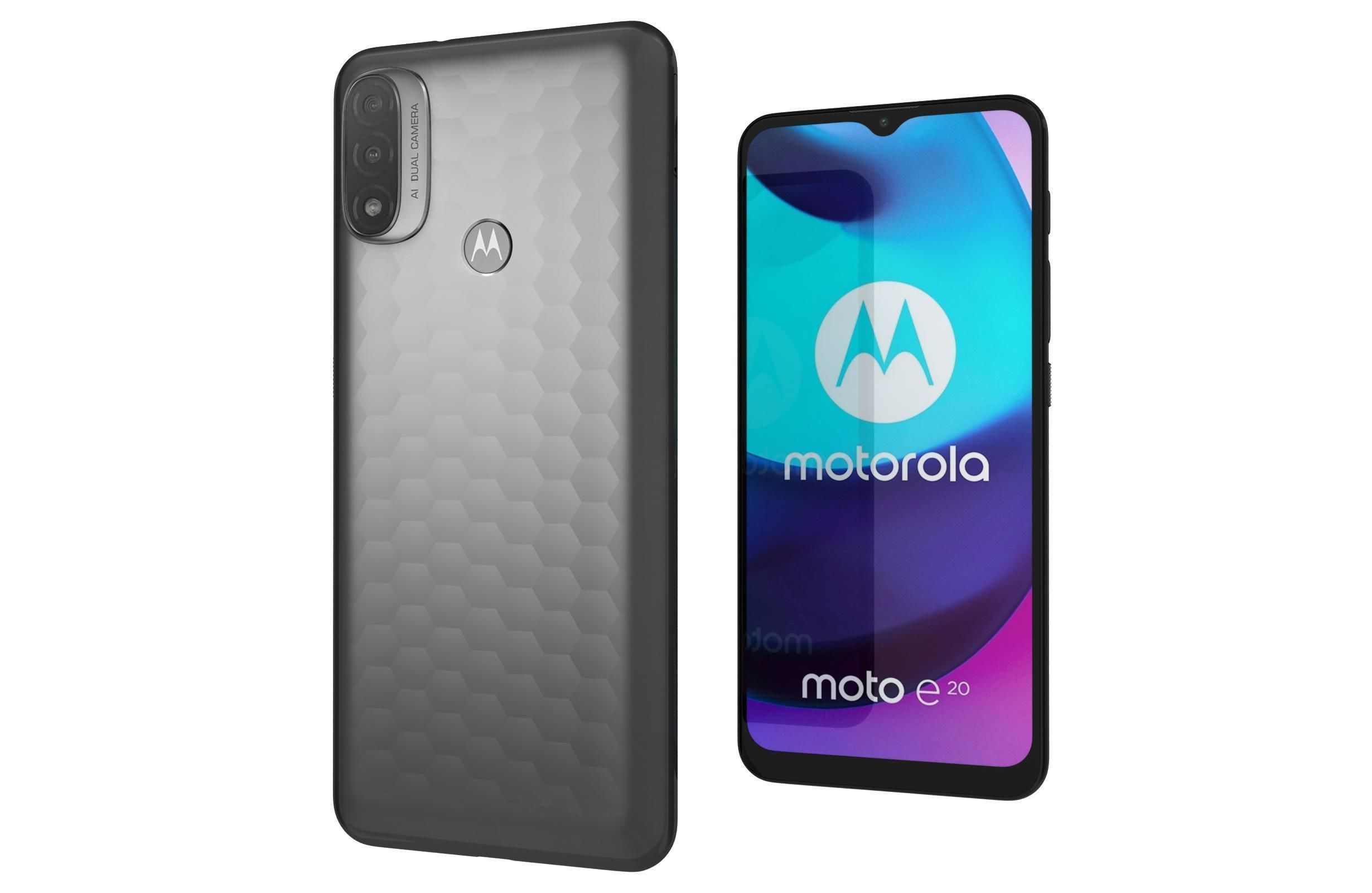 Motorola Moto E20 Blue And Gray 3D model_13