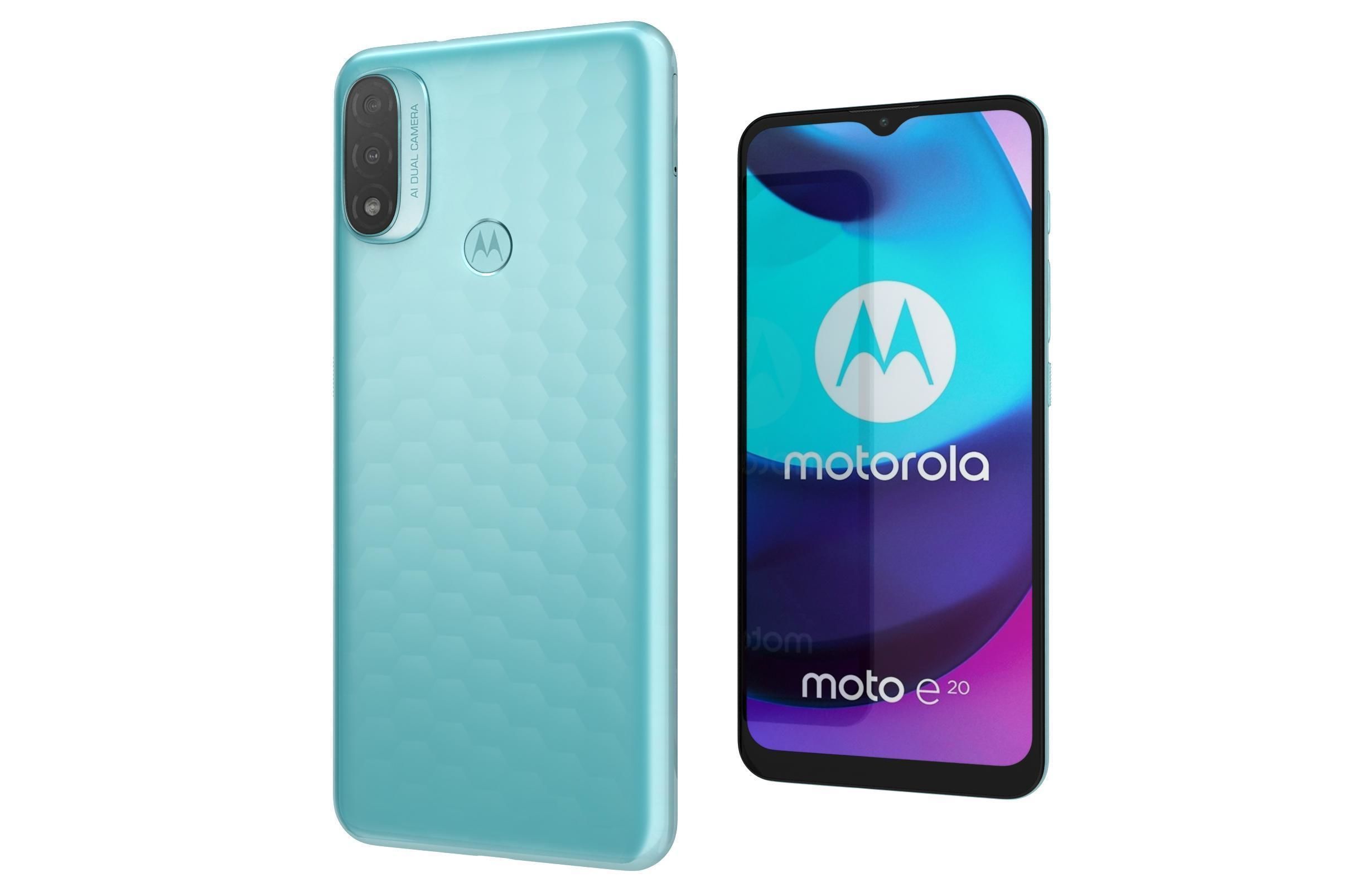 Motorola Moto E20 Blue And Gray 3D model_23