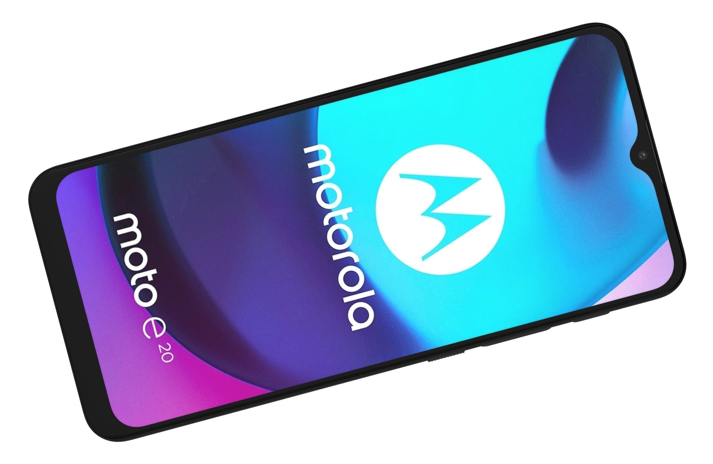 Motorola Moto E20 Blue And Gray 3D model_16