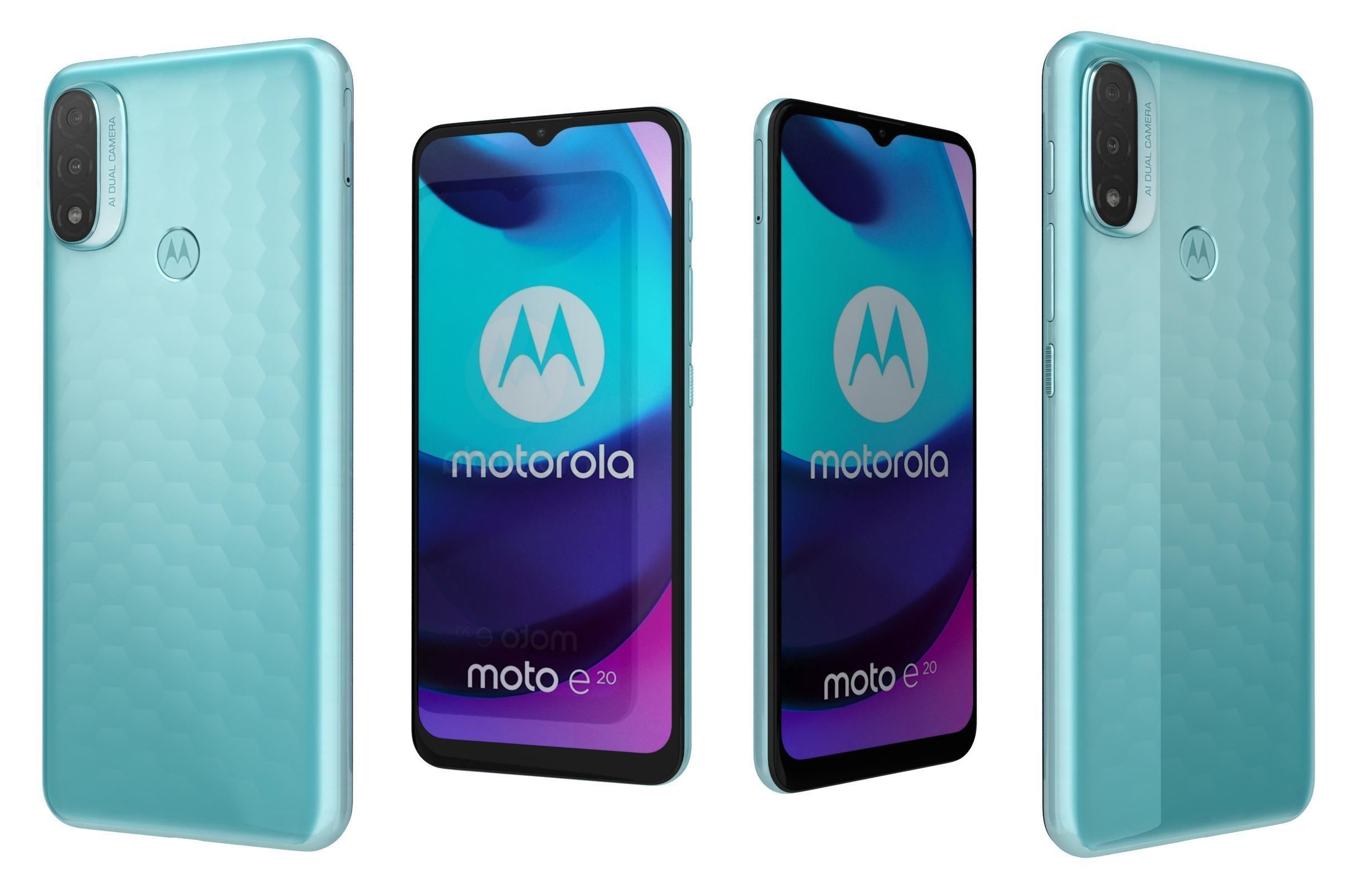 Motorola Moto E20 Blue And Gray 3D model_19