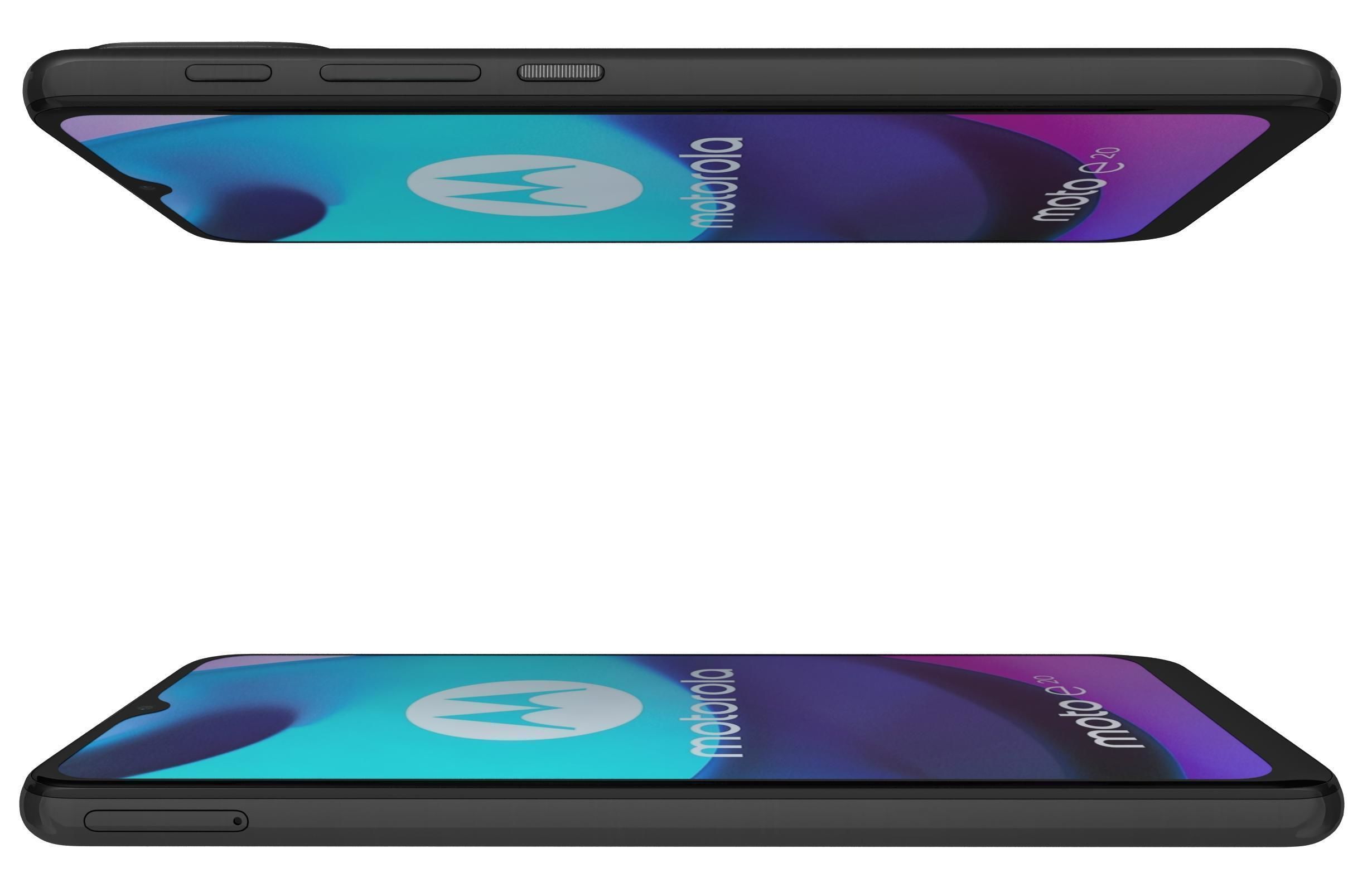 Motorola Moto E20 Blue And Gray 3D model_14