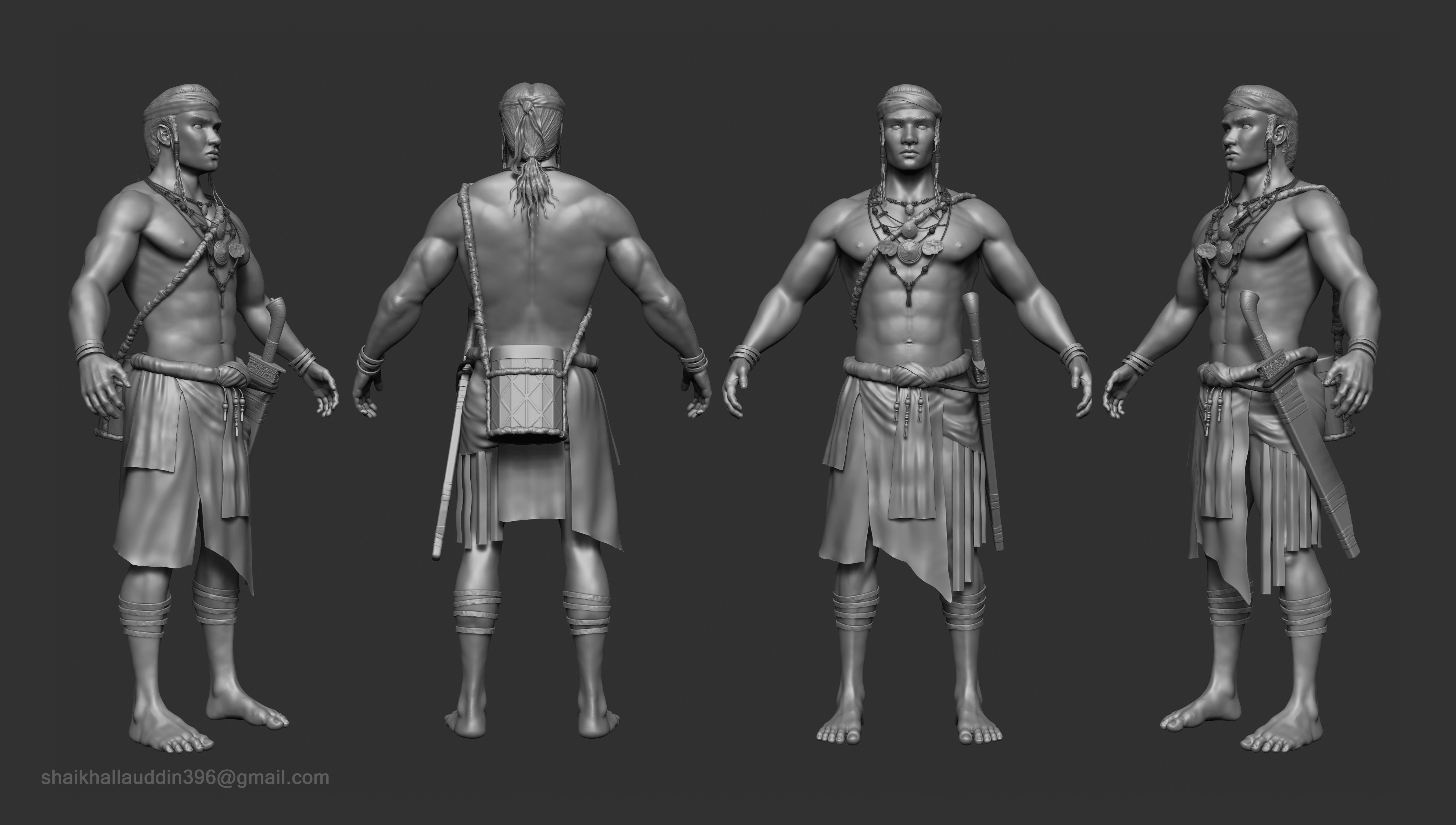 Lapu Lapu - real time character Low-poly 3D model_6